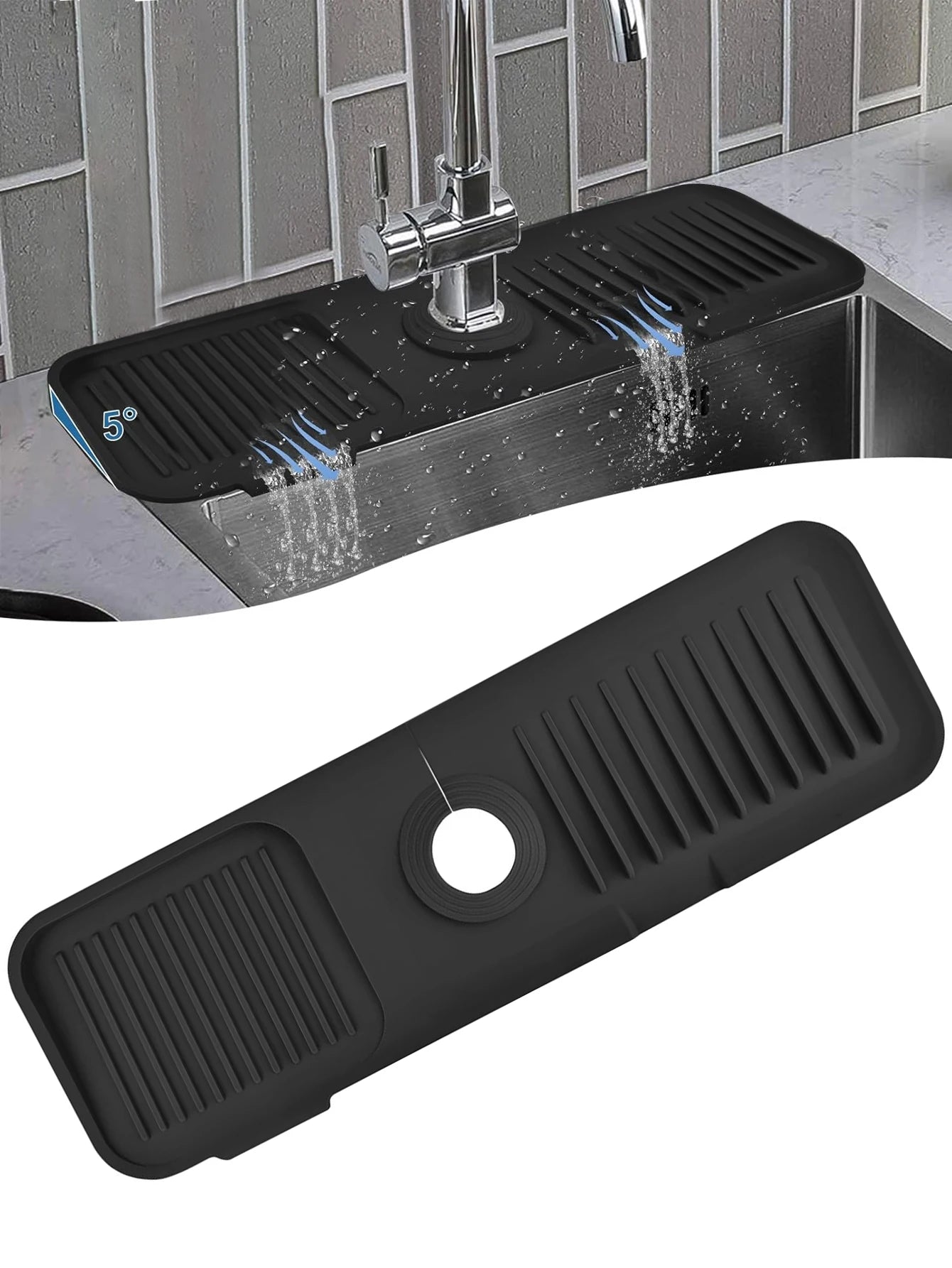 Leeseph Sink Protector: Absorbent Faucet Mat