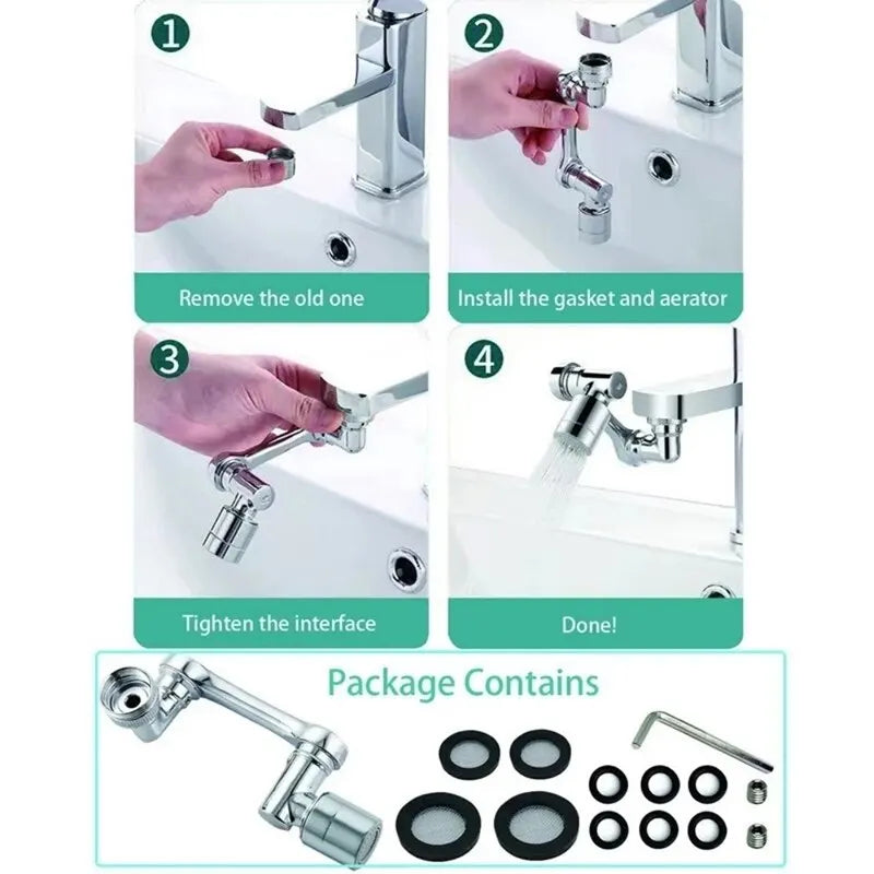 Universal Rotation Faucet Extender