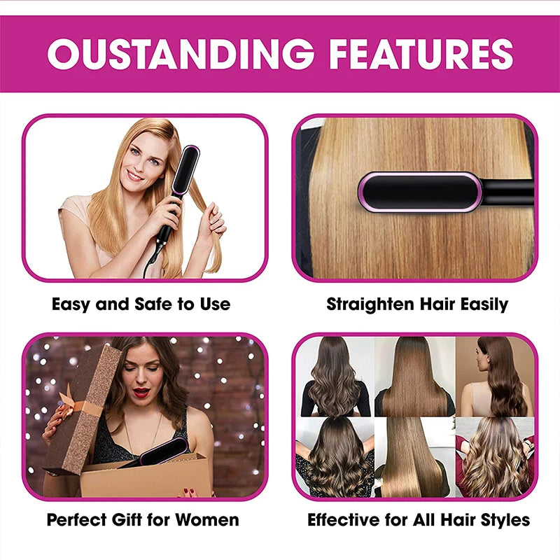 CeramicSmooth LCD Hair Brush