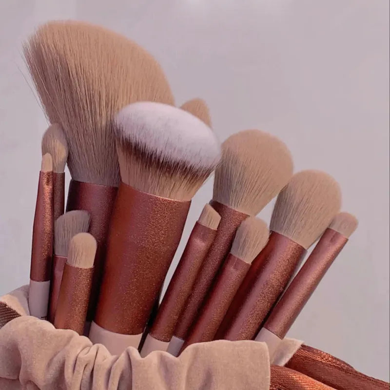 LuxBlend Soft Fluffy Makeup Brush Set - 13pcs