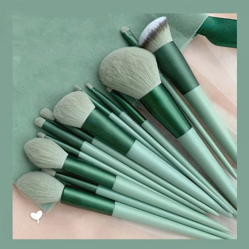 LuxBlend Soft Fluffy Makeup Brush Set - 13pcs